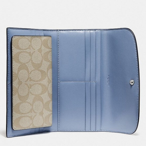 🍒NWT🍒 COACH SIGNATURE CHECKBOOK WALLET - Picture 2 of 7